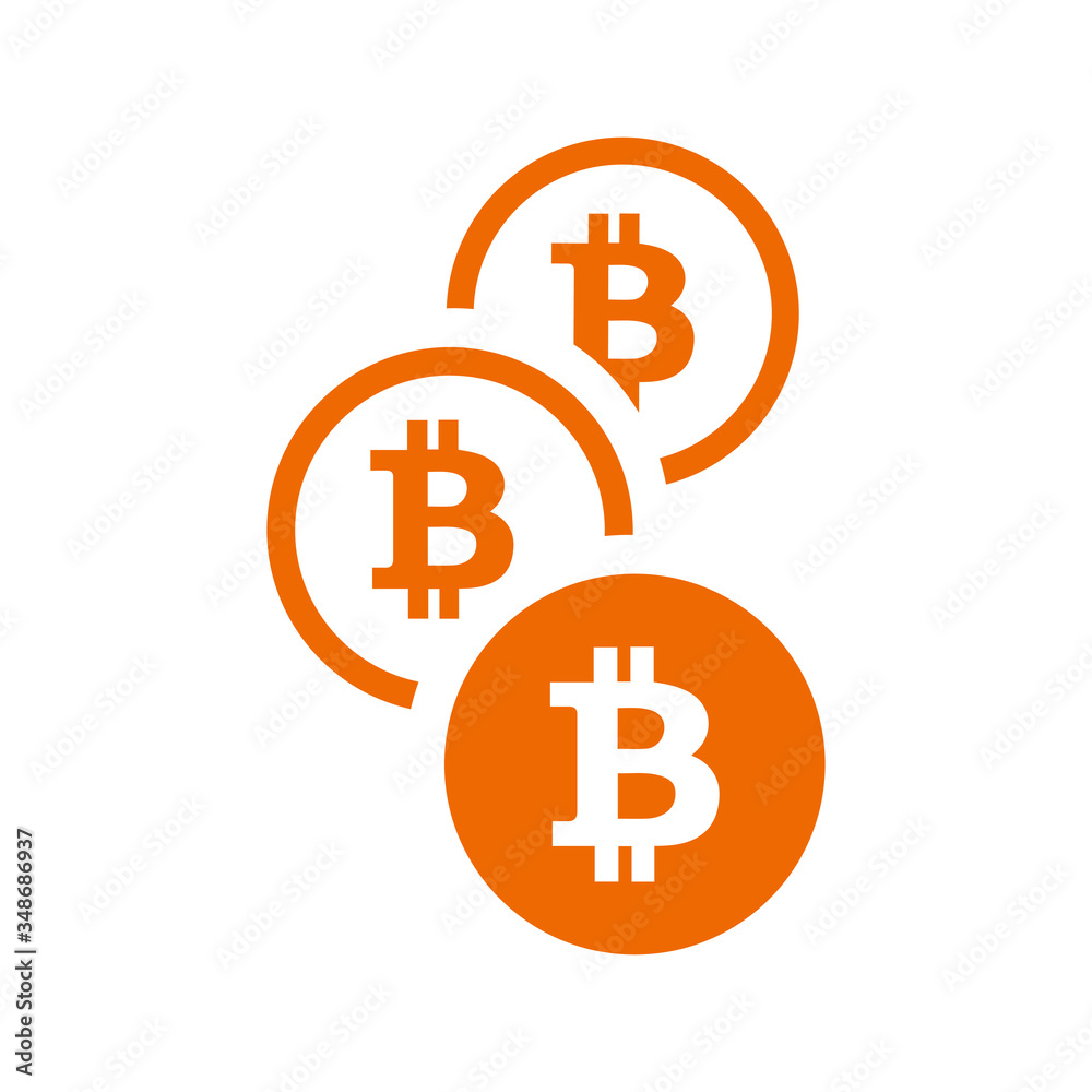 Bitcoin digital currency, chain vector icon, cryptocurrency Bitcoin digital currency, chain vector icon, cryptocurrency