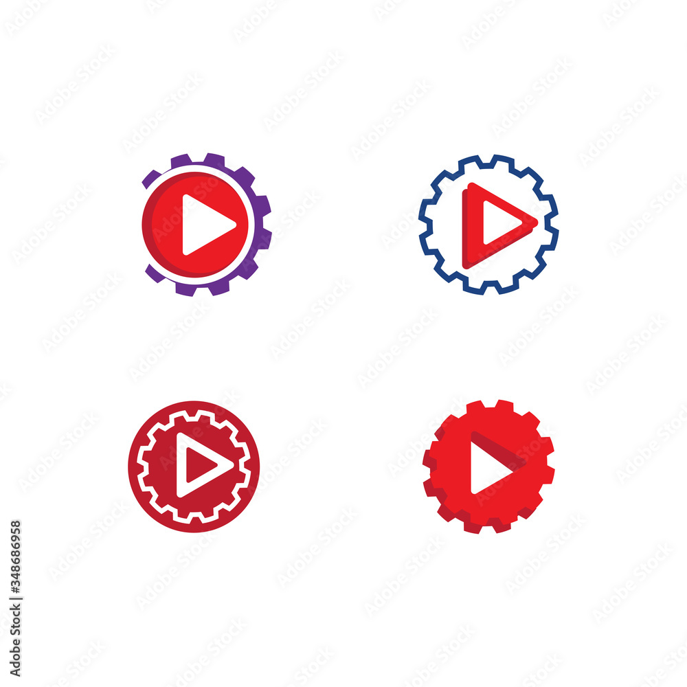 Set Play Logo Template vector Set Play Logo Template vector