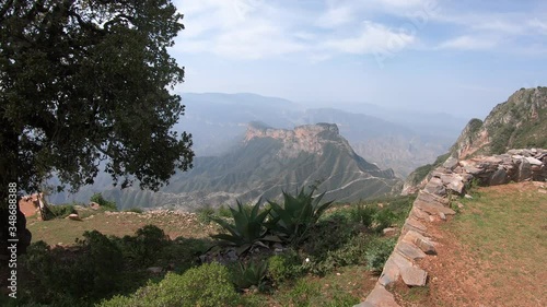 scenic view of Cuatro Palos Viewpoint in the Queretaro's Sierra, Mexico
