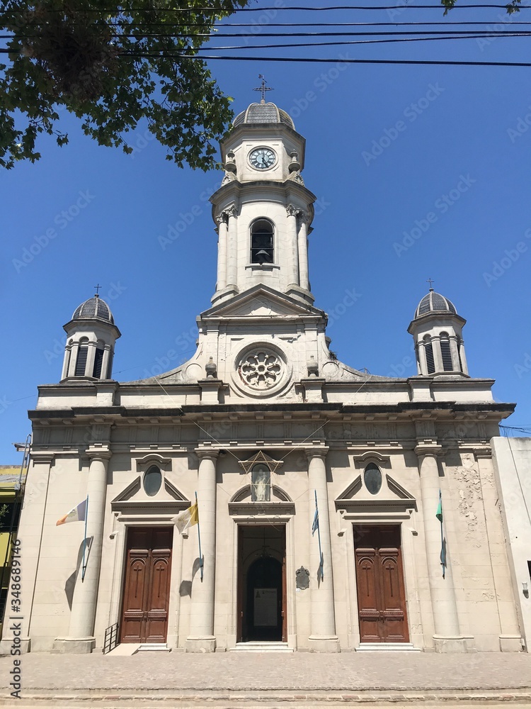 colonial bell tower of the church in Buenos AIres
