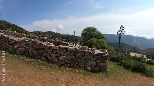 scenic view of Cuatro Palos Viewpoint in the Queretaro's Sierra, Mexico
