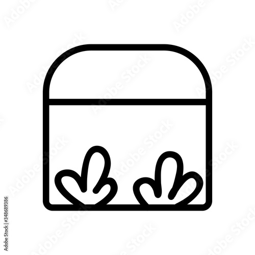 growing ruccola in greenhouse icon vector. growing ruccola in greenhouse sign. isolated contour symbol illustration