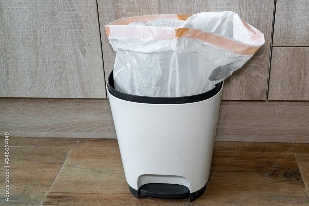 Garbage bin in the kitchen