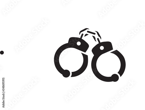 handcuffs icon vector symbol template design trendy