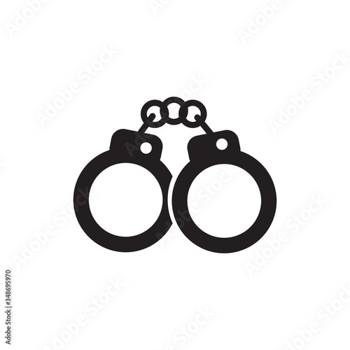 handcuffs icon vector symbol template design trendy