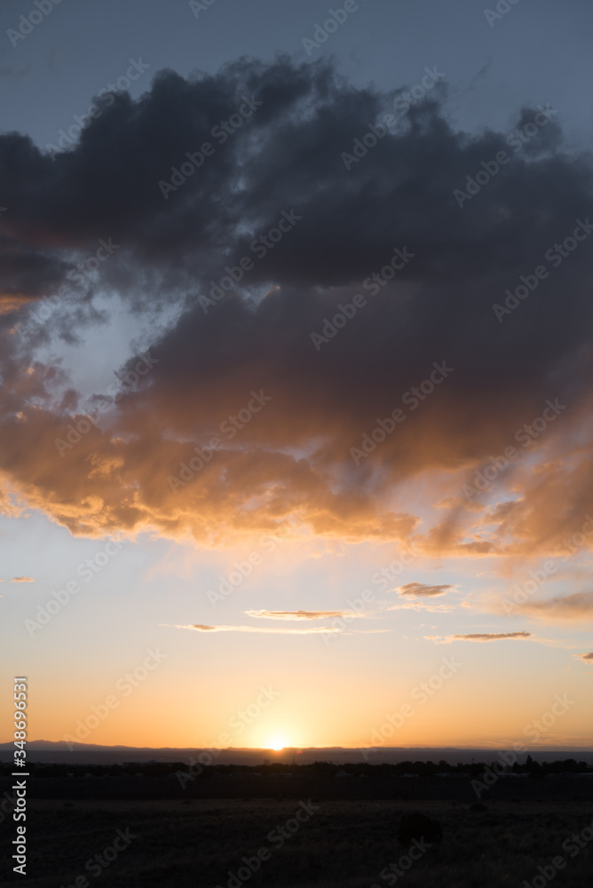 Sunset view in Albuquerque, New Mexico. 