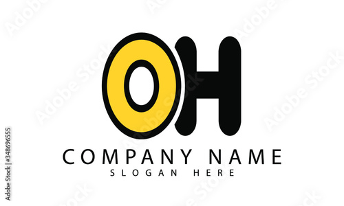 oh logo letter Creative unique elegant minimal design.