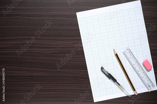 Empty graph paper and stationeries