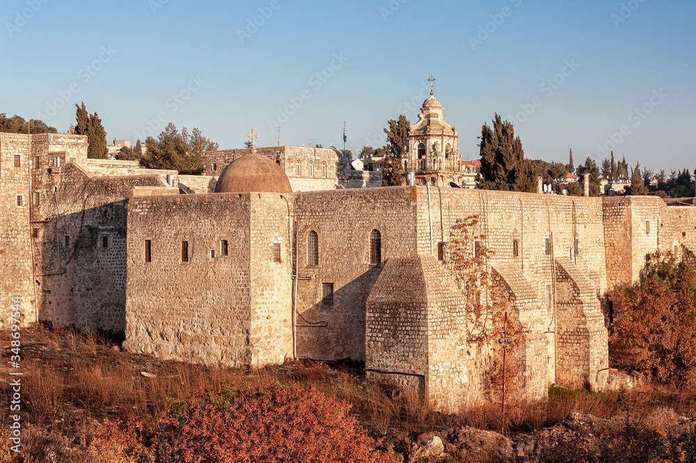 The Monastery of the Cross in Jerusalem at Sundown