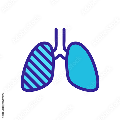 study of microbacterium tuberculosis icon vector. study of microbacterium tuberculosis sign. color symbol illustration photo