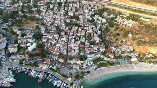 Aerial view of Kalkan town in Antalya Province, Turkey. photo