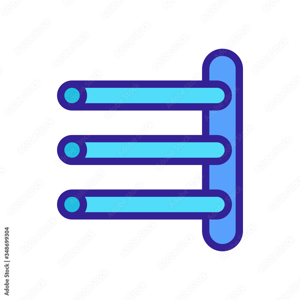 hybrid towel rail with one vertical pipe icon vector. hybrid towel rail with one vertical pipe sign. color symbol illustration hybrid towel rail with one vertical pipe icon vector. hybrid towel rail with one vertical pipe sign. color symbol illustration