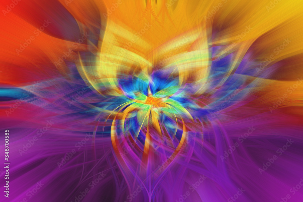 Multi-color twirl effect pattern background Multi-color twirl effect pattern background