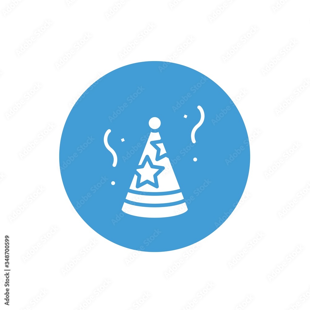 Obraz premium birthday hat icon vector illustration design