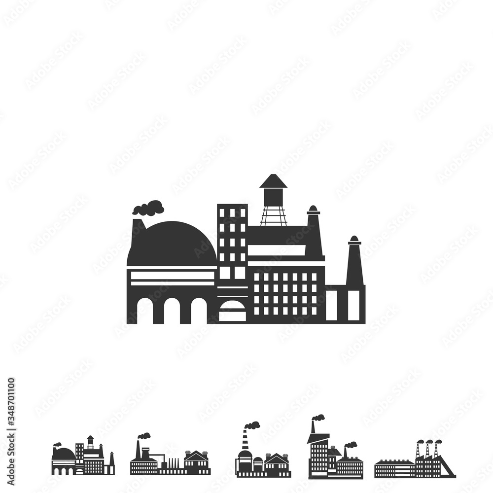 factory icon manufacturing plant vector illustration design