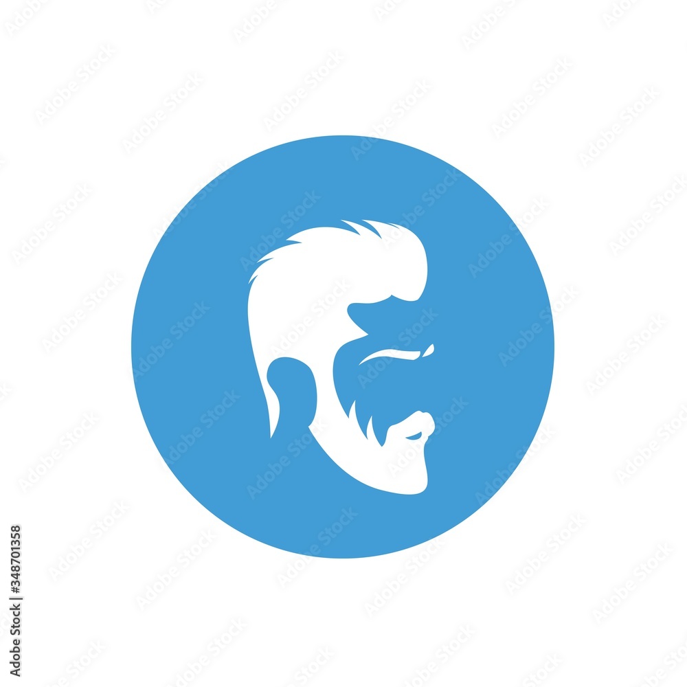 men beard and hair cut vector illustration design men beard and hair cut vector illustration design
