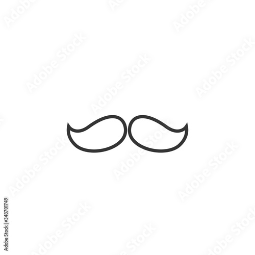 mustache beard icon vector illustration design