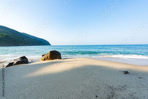 Waves on the summer beach in Dalugang, Xiyong, Shenzhen photo