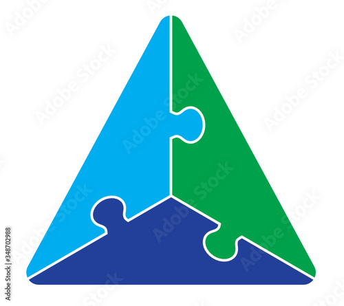 Three Part Triangle Puzzle Graphic