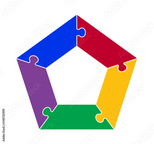 Five Part Pentagon, Puzzle Graphic