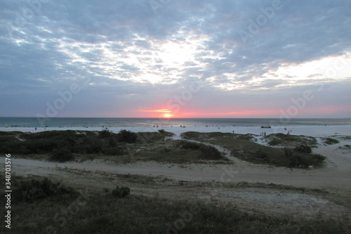 The dramatic colors of the Brazilian sunset