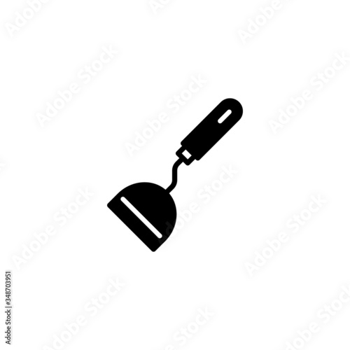 Putty knife icon in black solid flat design icon isolated on white background