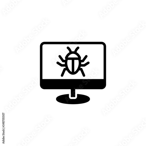 Rootkit vector icon in black solid flat design icon isolated on white background