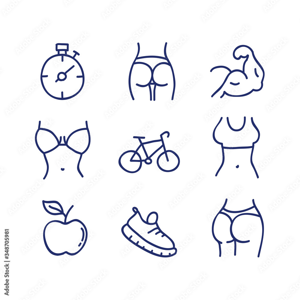 sport doodle icons
