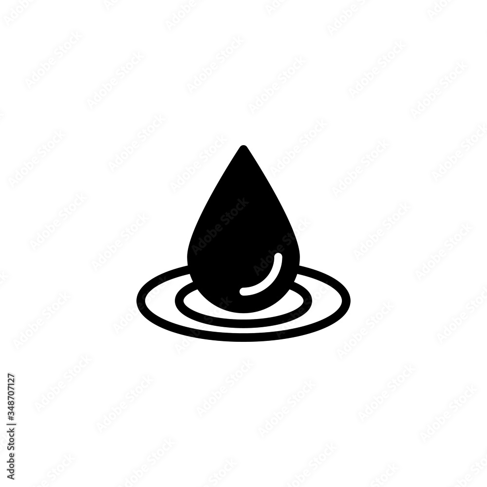 Clean water vector icon in black solid flat design icon isolated on white background Clean water vector icon in black solid flat design icon isolated on white background
