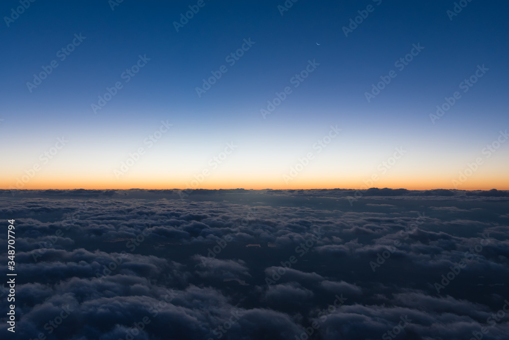 Sky cloud top view