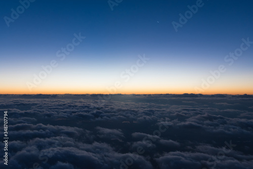 Sky cloud top view