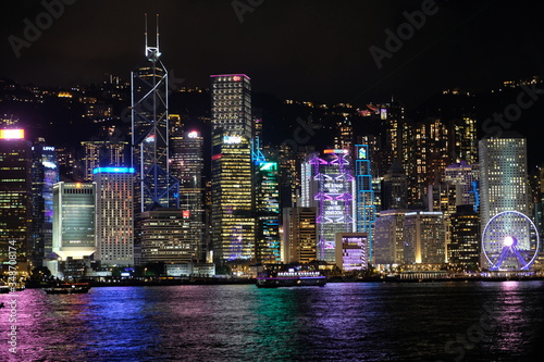 Wallpaper Mural Hong Kong China - Hong Kong Island skyline at night from Kowloon side Torontodigital.ca