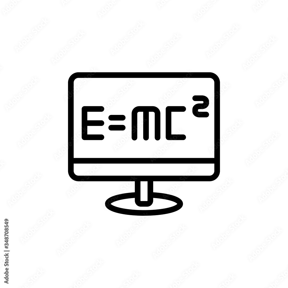 Teach online vector icon in linear, outline icon isolated on white background Teach online vector icon in linear, outline icon isolated on white background