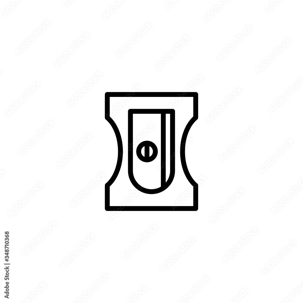 Pencil Sharpener vector icon in linear, outline icon isolated on white background Pencil Sharpener vector icon in linear, outline icon isolated on white background