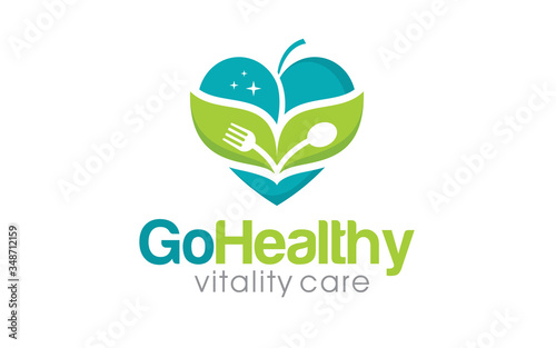 Healthy Food Concept Logo Design