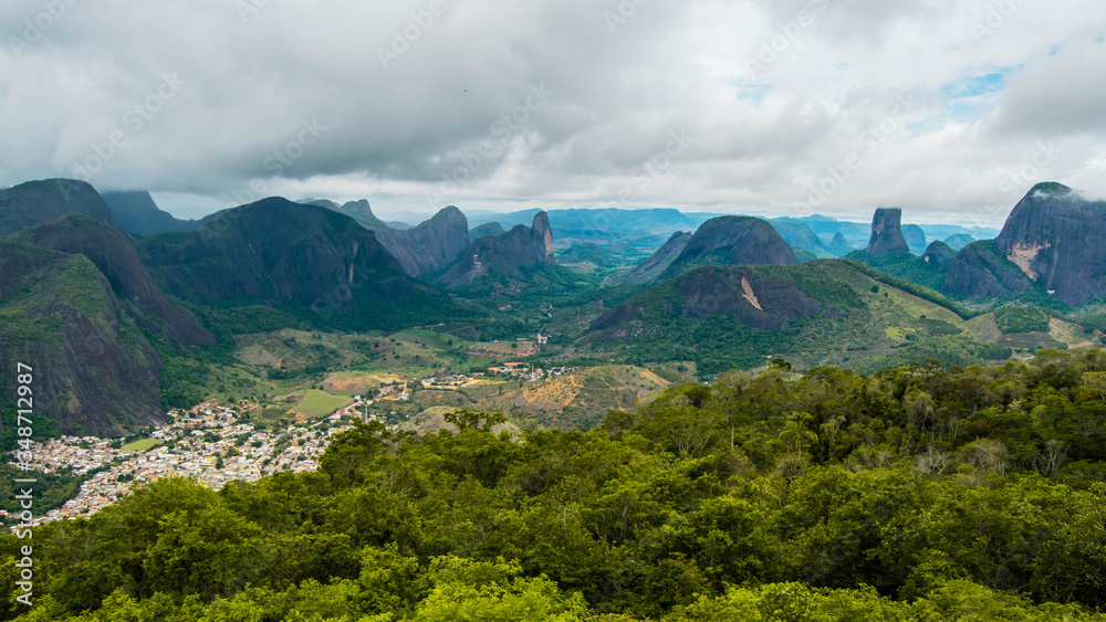 City of Pancas in the middle of the stone mountains of Espírito Santo, Brazil