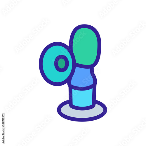 rubber pump breast icon vector. rubber pump breast sign. color symbol illustration