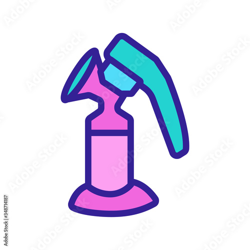 piston breast pump icon vector. piston breast pump sign. color symbol illustration