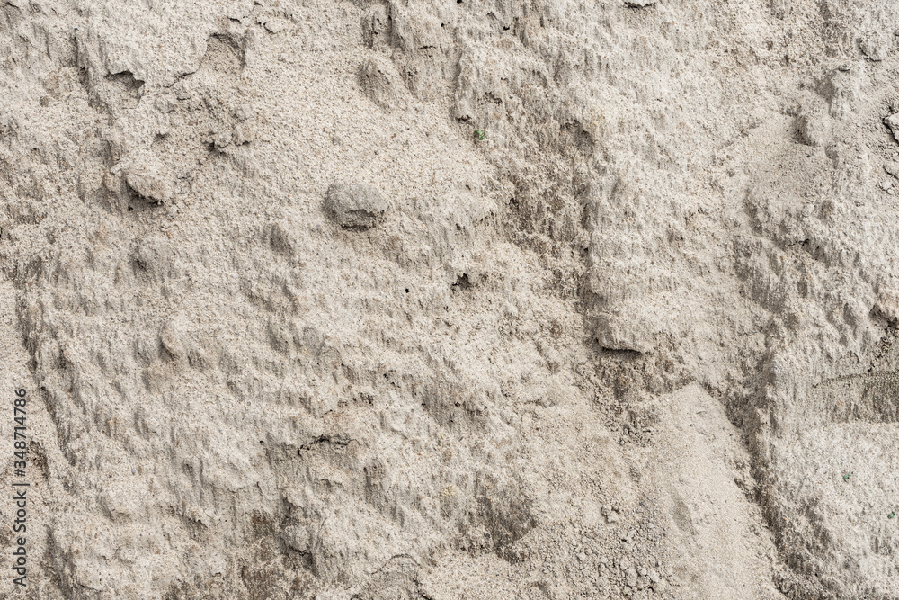 Crust on the dried sand after a downpour Crust on the dried sand after a downpour