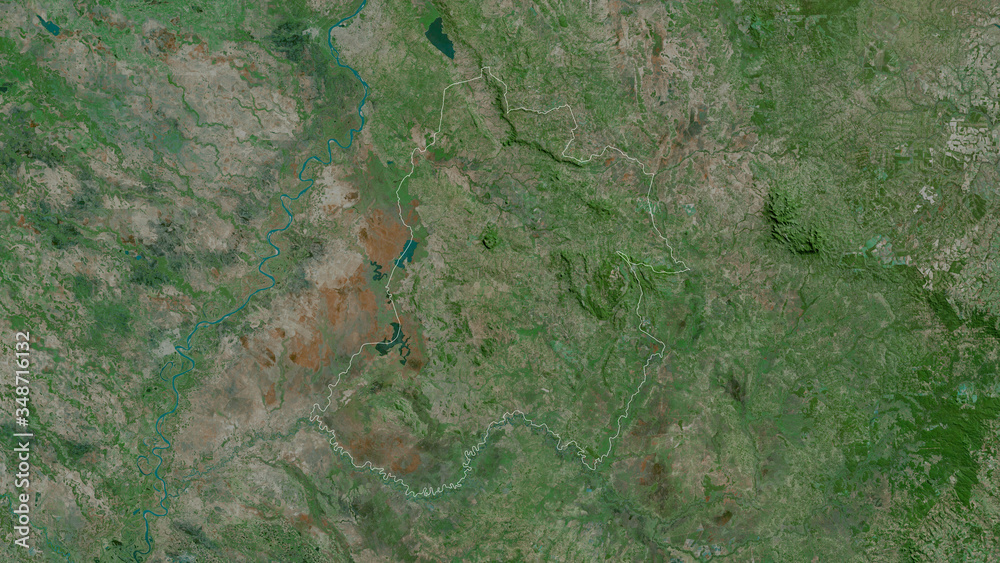 Paraguarí, Paraguay - outlined. Satellite Paraguarí, Paraguay - outlined. Satellite