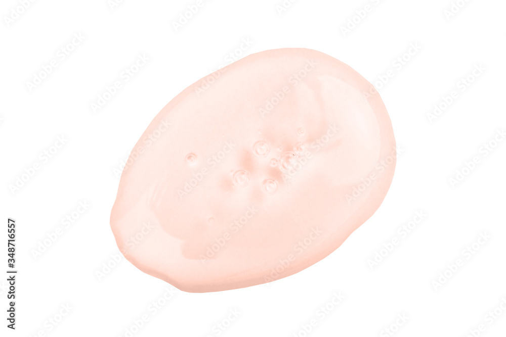 Hyaluronic acid serum swatch with vitamin C, snail saliva texture, serum with collagen and peptides swatch, pink fluid or jelly sample Hyaluronic acid serum swatch with vitamin C, snail saliva texture, serum with collagen and peptides swatch, pink fluid or jelly sample