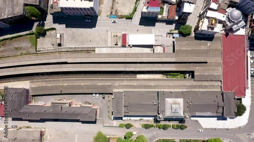 Sirkeci Train Station Aerial Drone View at Covid-19 Isolation Days