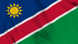 namibia flag is waving 3D animation. namibia flag waving in the wind. National flag of namibia.