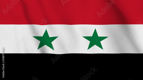 Free Download Syria flag is waving 3D animation. Syria flag waving in the wind. National flag of Syria - GFXLoad