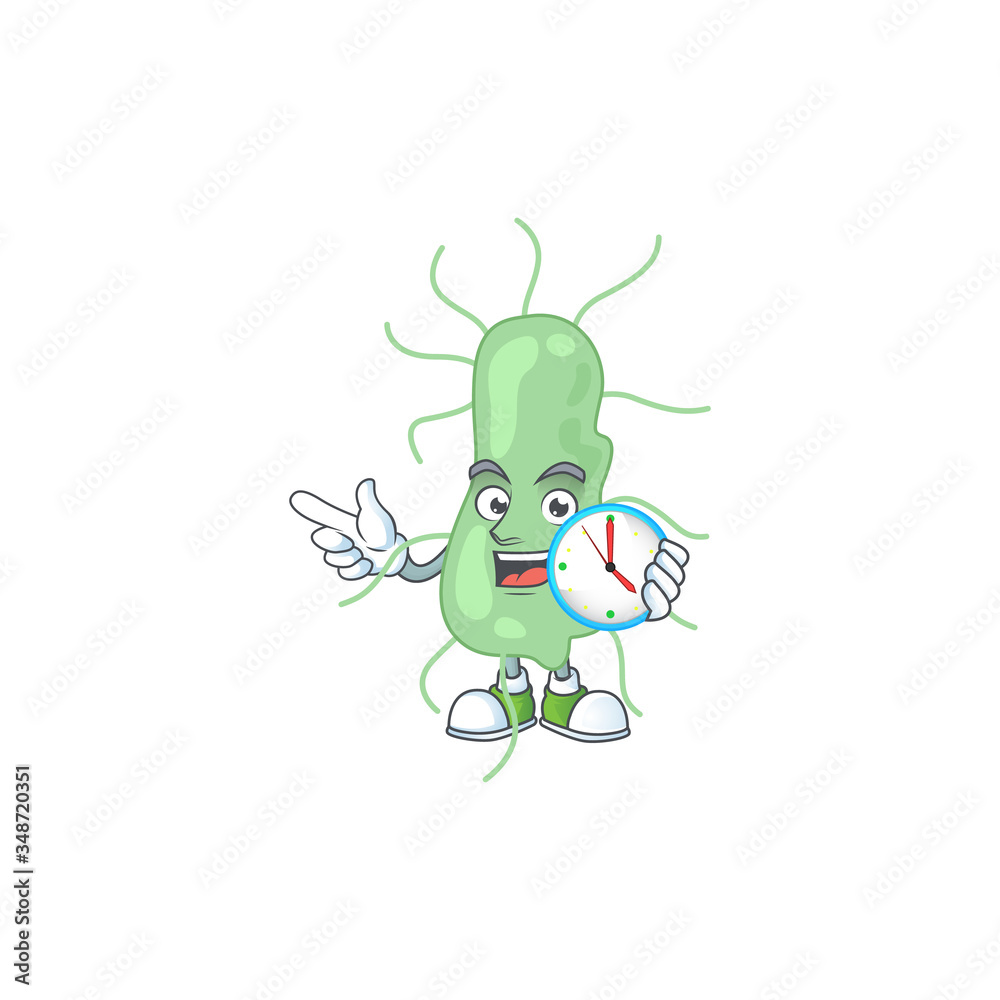 cartoon drawing concept of salmonella with a circle clock cartoon drawing concept of salmonella with a circle clock