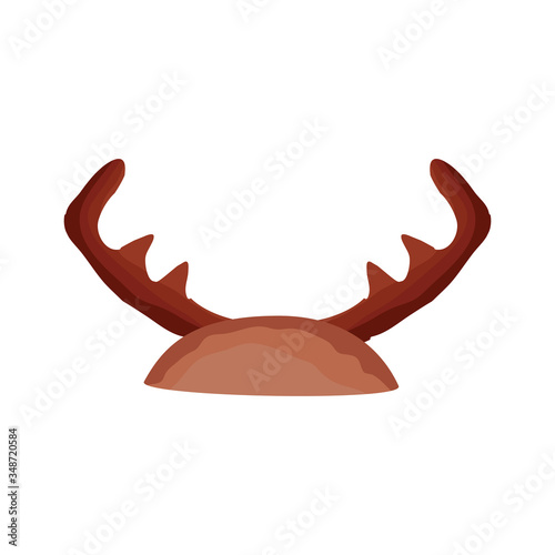 horns reindeer flat style icon