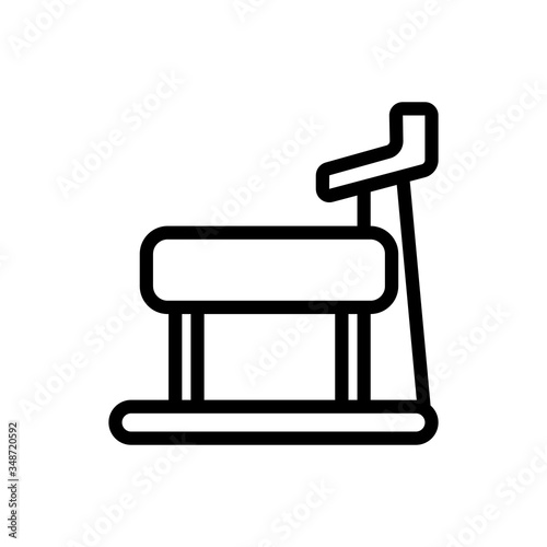 running fitness machine icon vector. running fitness machine sign. isolated contour symbol illustration