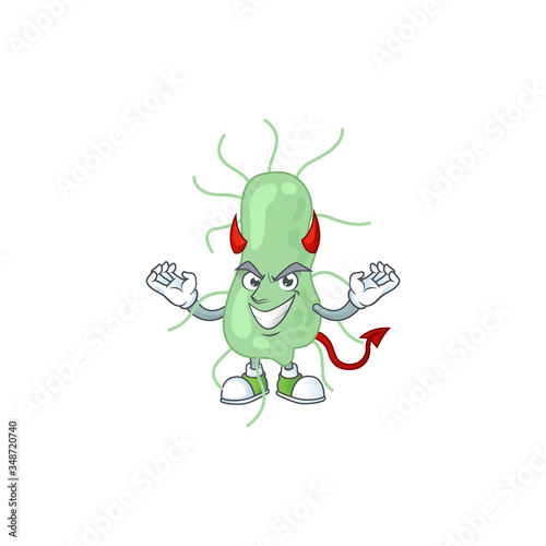 A cartoon image of salmonella as a devil character