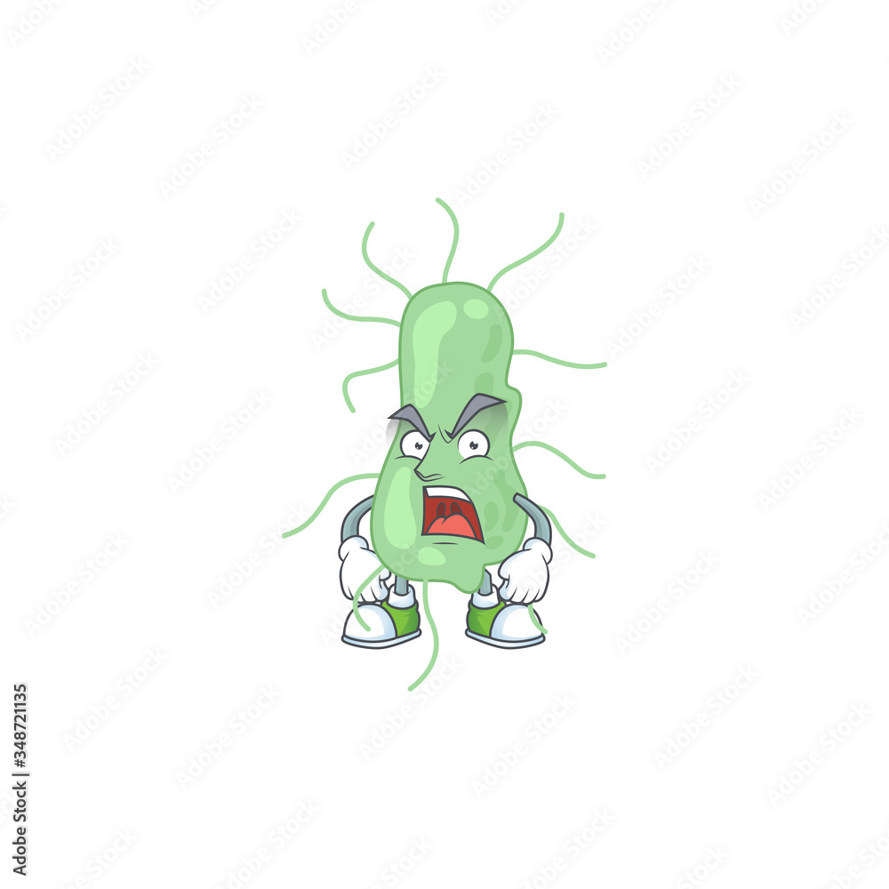 Salmonella cartoon drawing style with angry face Salmonella cartoon drawing style with angry face