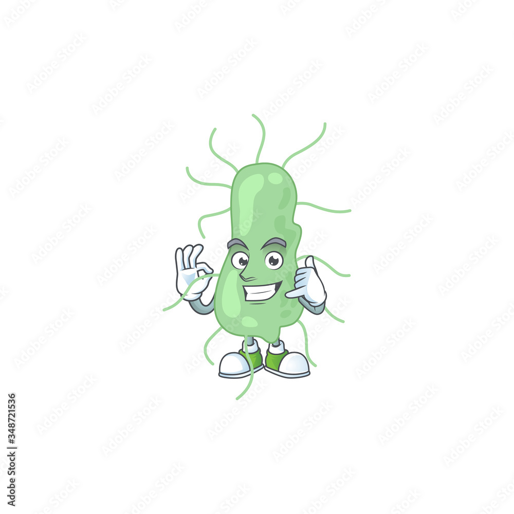 cartoon picture of salmonella make a call gesture cartoon picture of salmonella make a call gesture